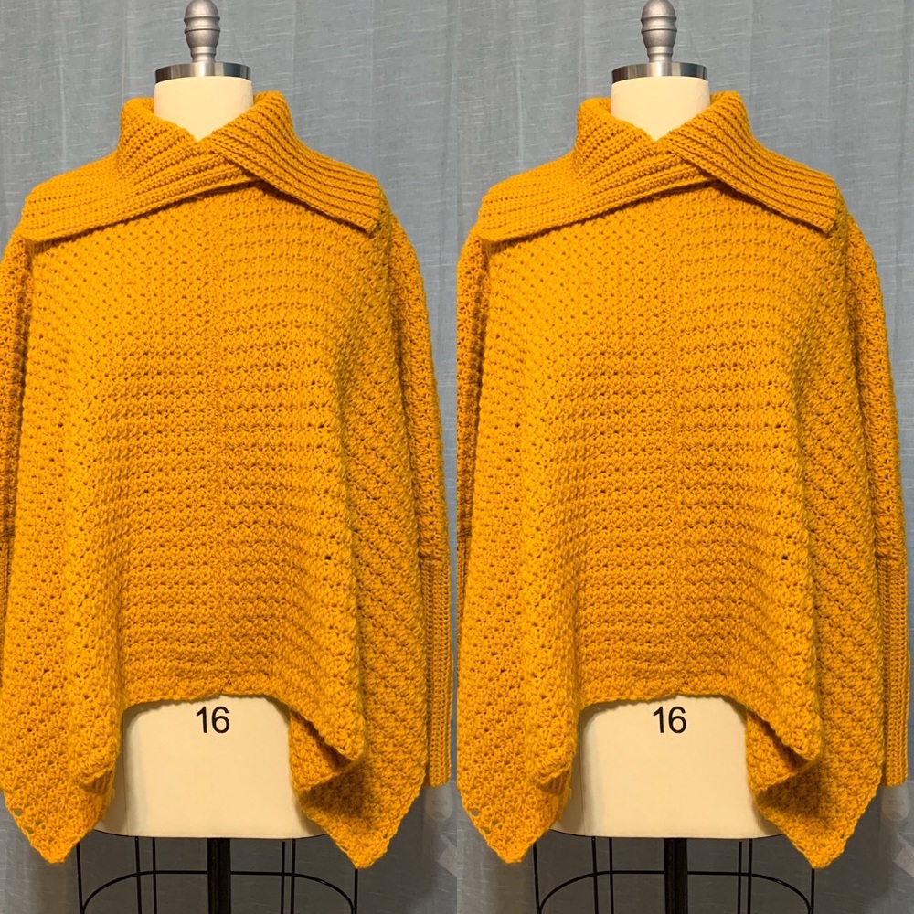 Handcrafted Crochet Poncho Sweater